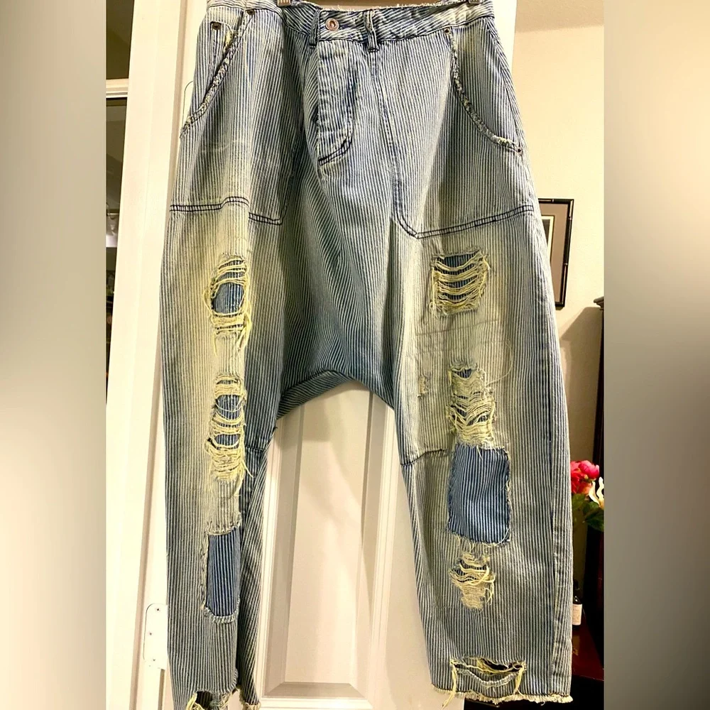 Magnolia Pearl minor striped denim harem jeans - Picture 2 of 8